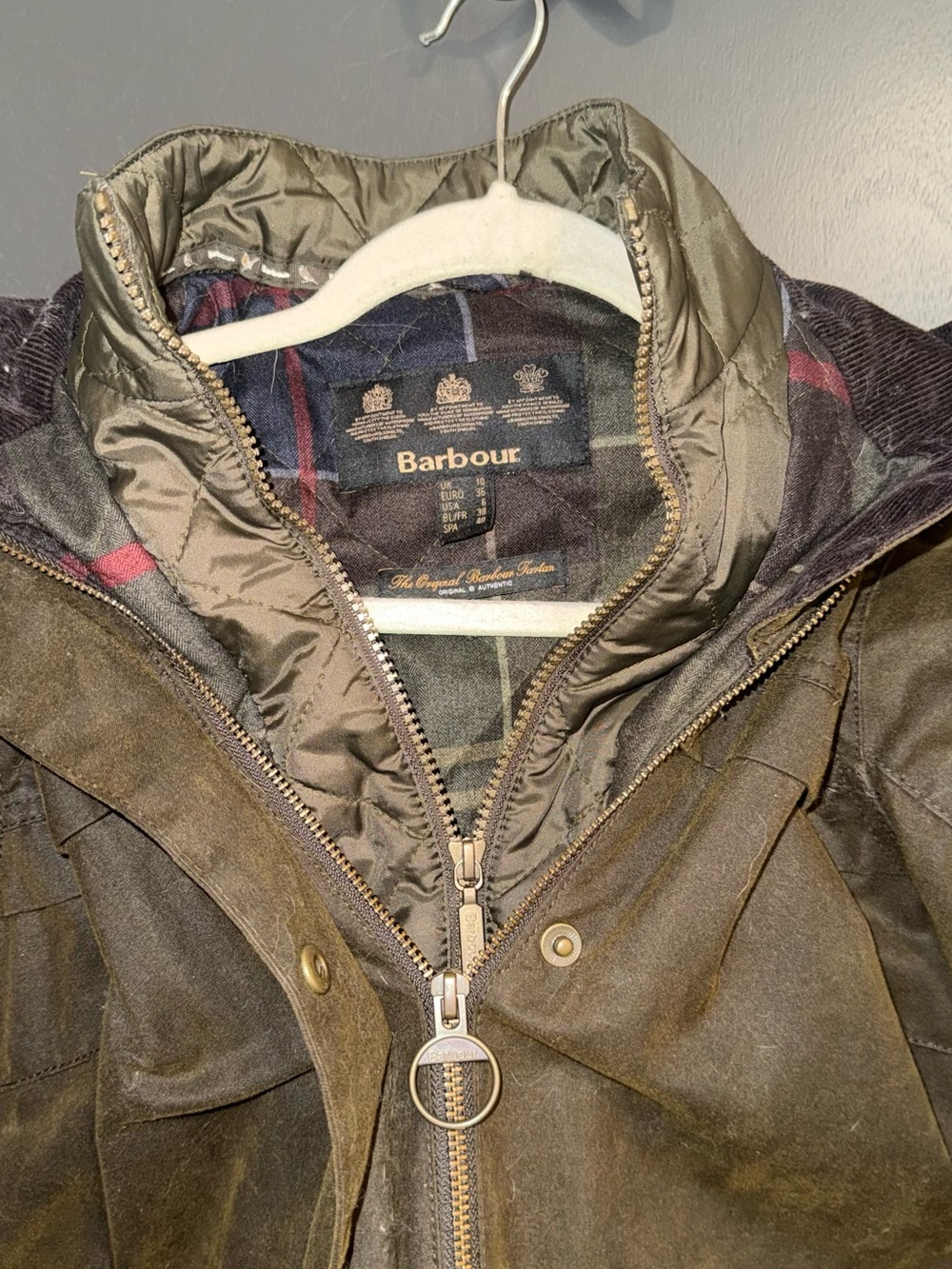 Barbour Dartford Waxed Jacket Olive - Picture 3 of 11